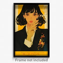 French Movie Poster - Girl Feeling Intrigued, Nifty Suit Jacket (Art Print)