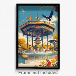 Spanish Movie Poster - Flamboyant Gazebo (Spain Retro Film Art Print)