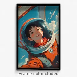 Movie Art Poster - Boy Feeling Excitement, Homely Red Neckerchief (Film Print)