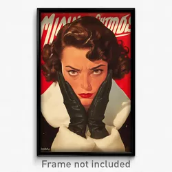 Spanish Movie Poster - Woman Feeling Grumpiness, Sturdy Santa Gloves (Art Print)