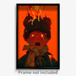 Icelandic Movie Poster - Boy Feeling Elation, Fluffy Black Headwear (Art Print)