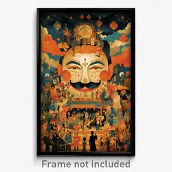 Bollywood Movie Poster - Tan Fairground (India Retro Hindi Film Art Print)