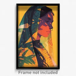 Bollywood Movie Poster - Woman Feeling Gloomy, Large Two Tone (India Art Print)