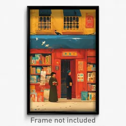 Spanish Movie Poster - Miniature Comic Book Store (Spain Retro Film Art Print)