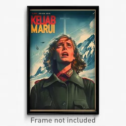 Icelandic Movie Poster - Woman Feeling Alarm, Realistic German Clothes (Print)