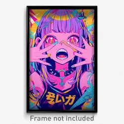Anime Art Poster - Girl Feeling Angry Wearing Metallic Band Uniform (Print)