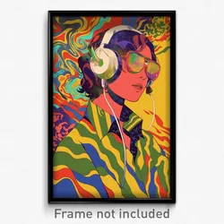 Bollywood Movie Poster - Boy Feeling Politeness, Outlandish Striped Ribbon