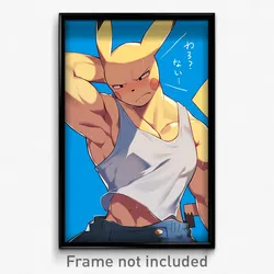 Anime Art Poster - Man Feeling Humiliation Wearing Well Worn Tank Top (Print)