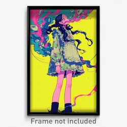 Anime Art Poster - Woman Feeling Neglect Wearing Feminine Frilled Apron (Print)