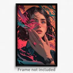 Greek Movie Poster - Girl Feeling Stressed, Mysterious Bracelet (Art Print)