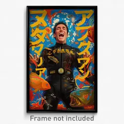 Greek Movie Poster - Man Feeling Grinning, Old Fashioned Wetsuit (Art Print)