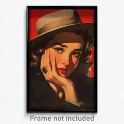 Spanish Movie Poster - Woman Feeling Claustrophobic, Humble Fedora (Art Print)