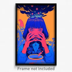 Movie Art Poster - Woman Feeling Hatred, Warlike Blue Bag (Retro Film Print)