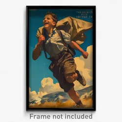 Greek Movie Poster - Boy Feeling Amusement, Dramatic Shoulder Bag (Art Print)