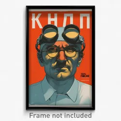 Russian Movie Poster - Man Feeling Stressed, Taut Eyewear On Headwear (Print)