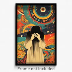 Greek Movie Poster - Gray Shelter (Greece Psychedelic Art Retro Film Print)