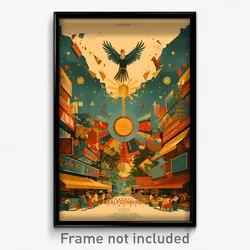 Brazilian Movie Poster - Square Marketplace (Brazil Retro Film Art Print)