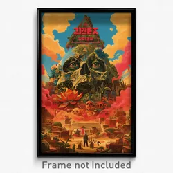 Hebrew Movie Poster - Flawless Tacos (Israel Psychedelic Art Retro Film Print)