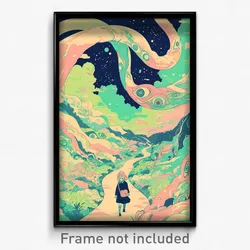 Art Poster - Attractive Hollow (Psychedelic Trippy Weird 11x17 Cartoon Print)