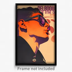 German Movie Poster - Man Feeling Paranoid, Thoughtful Purple Tinted Eyewear
