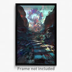Art Poster - Abandoned Trenches (Psychedelic Trippy Weird 11x17 Cartoon Print)