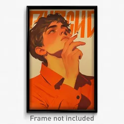 Russian Movie Poster - Boy Feeling Love, Modern Orange Sleeves (Art Print)