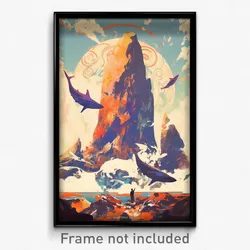 Icelandic Movie Poster - Big Pike (Iceland Psychedelic Art Retro Film Print)