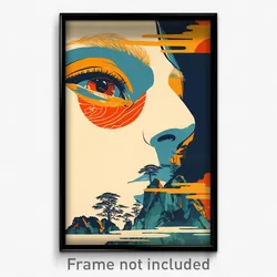 French Movie Poster - White Karst (France Psychedelic Art Retro Film Print)