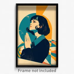 German Movie Poster - Woman Feeling Powerless, Classic Collared Coat (Art Print)