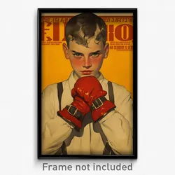 German Movie Poster - Boy Feeling Pessimism, Acceptable Red Gloves (Art Print)