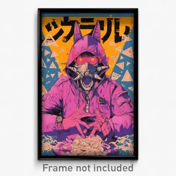 Greek Movie Poster - Boy Feeling Offended, Purple Animal Costume (Art Print)