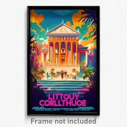 Greek Movie Poster - Little Courthouse (Greece Psychedelic Art Retro Film Print)