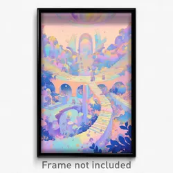 Art Poster - Pretty Amphitheatre (Psychedelic Trippy Weird 11x17 Print)