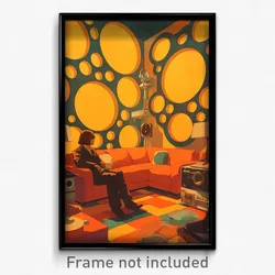 German Movie Poster - Brown Entertainment Room (Germany Retro Film Art Print)
