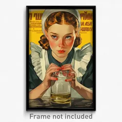 Russian Movie Poster - Girl Feeling Anxious, Glass Maid Apron (Russia Art Print)