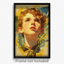 French Movie Poster - Boy Feeling Alarm, Curvy Side Tie Leotard (Art Print)