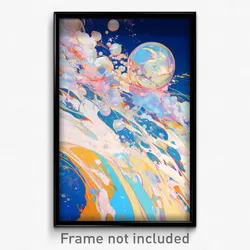 Art Poster - Bubbly Turn (Psychedelic Trippy Weird 11x17 Print)