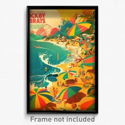 Brazilian Movie Poster - Crazy Beach (Brazil Psychedelic Art Retro Film Print)