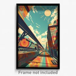 German Movie Poster - Wooden Port (Germany Psychedelic Art Retro Film Print)