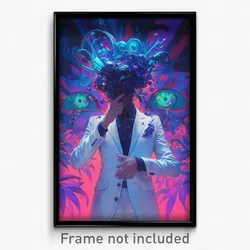Movie Art Poster - Man Feeling Self Loathing, Realistic White Suit (Film Print)
