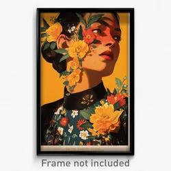 Mexican Movie Poster - Man Feeling Self Compassionate, Flowery Pleated Dress