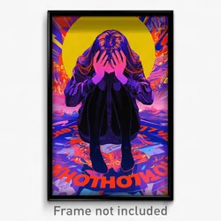Russian Movie Poster - Girl Feeling Doubt, Extra Large Cropped Hoodie (Print)