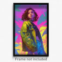Bollywood Movie Poster - Girl Feeling Isolated, Unique Black Footwear (Print)