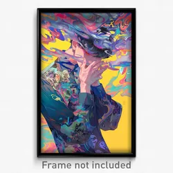 Anime Art Poster - Man Feeling Bitter Sweetness. Ribbon Trimmed Clothes