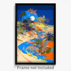 Art Poster - Gorgeous Land (Psychedelic Trippy Weird 11x17 Cartoon Print)