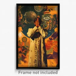 Bollywood Movie Poster - Man Feeling Shy, Smooth Embellished Costume (Art Print)