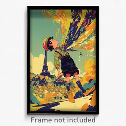 French Movie Poster - Boy Feeling Restlessness, Steel Puffy Shorts (Art Print)