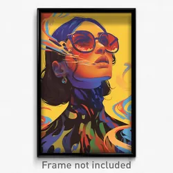 Icelandic Movie Poster - Woman Feeling Disappointment. Rectangular Eyewear