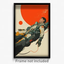 Movie Art Poster - Man Feeling Unsettled, Superb Print Gloves (Retro Film Print)