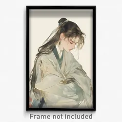Anime Art Poster - Boy Feeling Adoration, Majestic Adjusting Clothes (Print)